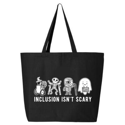 Inclusion Isnt Scary Teacher Skeleton Ghost Cute Halloween 25L Jumbo Tote