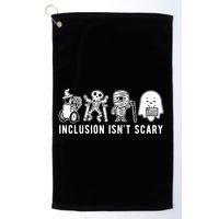 Inclusion Isnt Scary Teacher Skeleton Ghost Cute Halloween Golf Towel