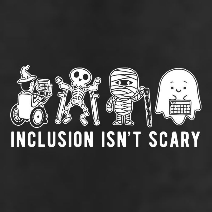 Inclusion Isnt Scary Teacher Skeleton Ghost Cute Halloween Golf Towel
