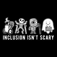 Inclusion Isnt Scary Teacher Skeleton Ghost Cute Halloween Visor