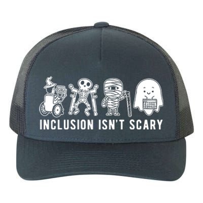 Inclusion Isnt Scary Teacher Skeleton Ghost Cute Halloween Yupoong Adult 5-Panel Trucker Hat