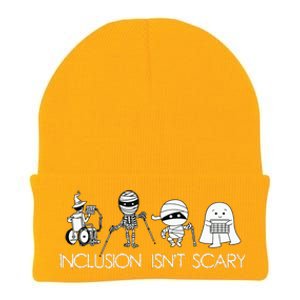 Inclusion Isnt Scary Slp Halloween Sped Teacher Ghost Mummy Knit Cap Winter Beanie