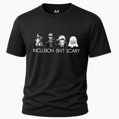 Inclusion Isnt Scary Slp Halloween Sped Teacher Ghost Mummy Performance Shirt