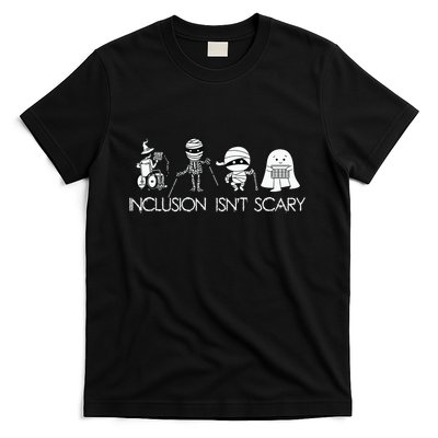 Inclusion Isnt Scary Slp Halloween Sped Teacher Ghost Mummy T-Shirt