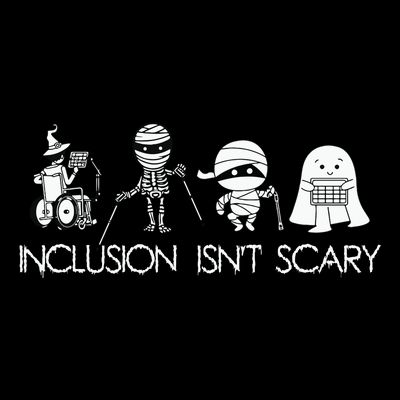 Inclusion Isnt Scary Slp Halloween Sped Teacher Ghost Mummy T-Shirt