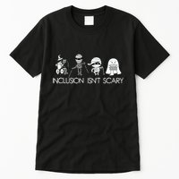 Inclusion Isnt Scary Slp Halloween Sped Teacher Ghost Mummy Tall T-Shirt