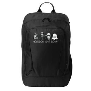 Inclusion Isnt Scary Slp Halloween Sped Teacher Ghost Mummy City Backpack