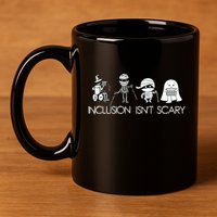 Inclusion Isnt Scary Slp Halloween Sped Teacher Ghost Mummy 11oz C Handle Ceramic Mug