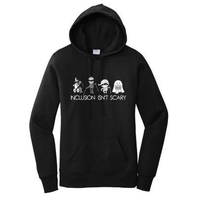 Inclusion Isnt Scary Slp Halloween Sped Teacher Ghost Mummy Women's Pullover Hoodie