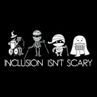 Inclusion Isnt Scary Slp Halloween Sped Teacher Ghost Mummy Youth Performance Sprint T-Shirt