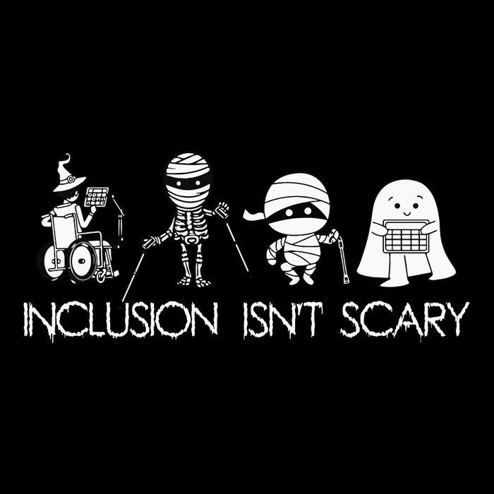 Inclusion Isnt Scary Slp Halloween Sped Teacher Ghost Mummy Youth Performance Sprint T-Shirt