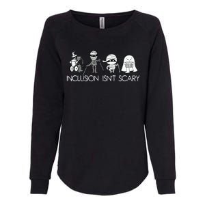 Inclusion Isnt Scary Slp Halloween Sped Teacher Ghost Mummy Womens California Wash Sweatshirt