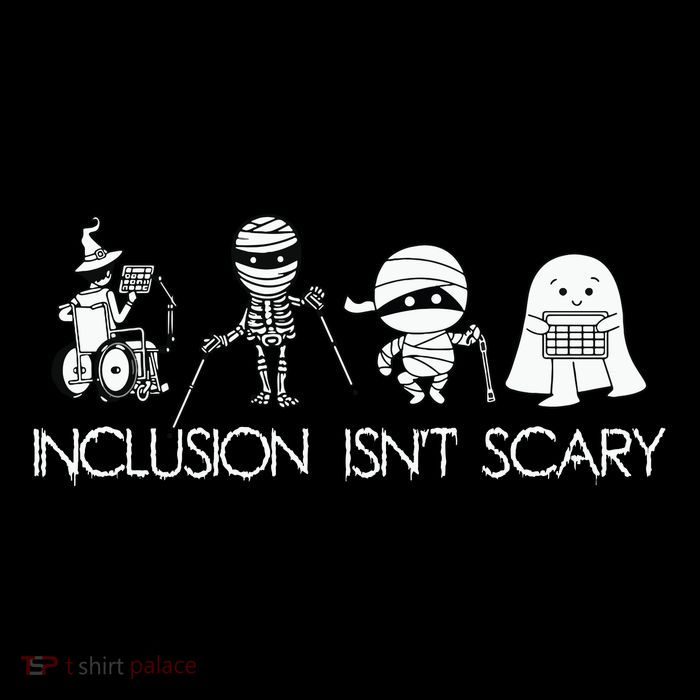 Inclusion Isnt Scary Slp Halloween Sped Teacher Ghost Mummy Tall Sweatshirt