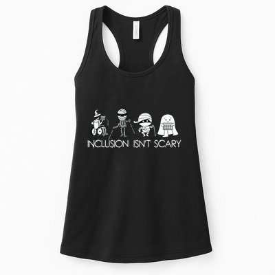 Inclusion Isnt Scary Slp Halloween Sped Teacher Ghost Mummy Womens Tank Top