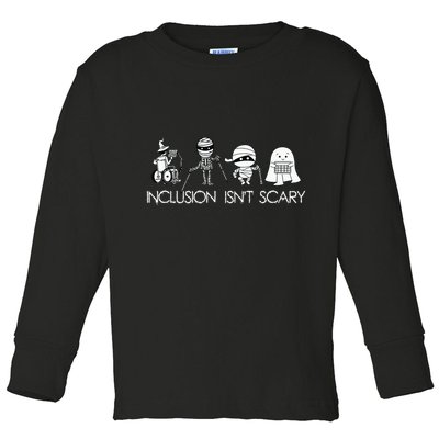 Inclusion Isnt Scary Slp Halloween Sped Teacher Ghost Mummy Toddler Long Sleeve Shirt