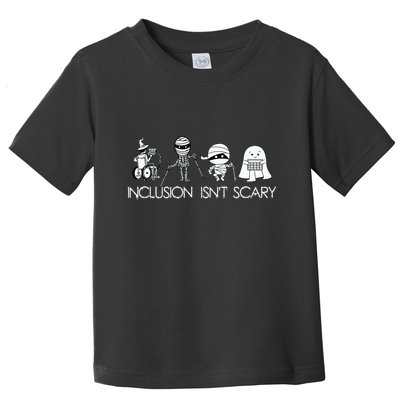 Inclusion Isnt Scary Slp Halloween Sped Teacher Ghost Mummy Toddler T-Shirt