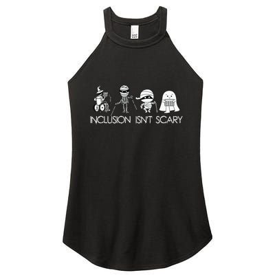 Inclusion Isnt Scary Slp Halloween Sped Teacher Ghost Mummy Women's Perfect Tri Rocker Tank