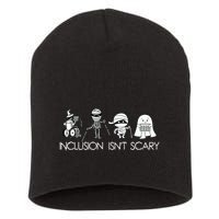 Inclusion Isnt Scary Slp Halloween Sped Teacher Ghost Mummy Short Acrylic Beanie