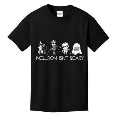 Inclusion Isnt Scary Slp Halloween Sped Teacher Ghost Mummy Kids T-Shirt