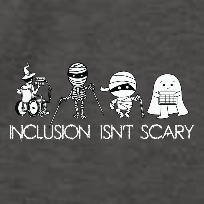 Inclusion Isnt Scary Slp Halloween Sped Teacher Ghost Mummy Vector Backpack