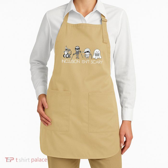 Inclusion Isnt Scary Slp Halloween Sped Teacher Ghost Mummy Apron