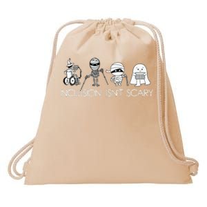 Inclusion Isnt Scary Slp Halloween Sped Teacher Ghost Mummy Drawstring Bag