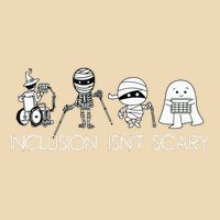 Inclusion Isnt Scary Slp Halloween Sped Teacher Ghost Mummy Drawstring Bag