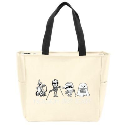 Inclusion Isnt Scary Slp Halloween Sped Teacher Ghost Mummy Zip Tote Bag