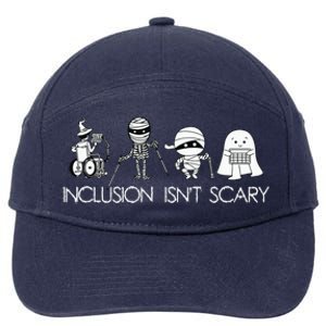 Inclusion Isnt Scary Slp Halloween Sped Teacher Ghost Mummy 7-Panel Snapback Hat