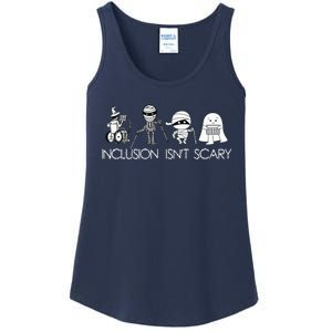 Inclusion Isnt Scary Slp Halloween Sped Teacher Ghost Mummy Ladies Essential Tank