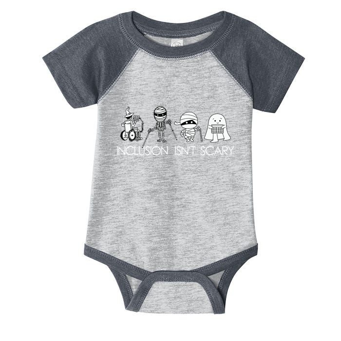 Inclusion Isnt Scary Slp Halloween Sped Teacher Ghost Mummy Infant Baby Jersey Bodysuit
