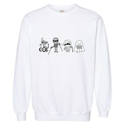 Inclusion Isnt Scary Slp Halloween Sped Teacher Ghost Mummy Garment-Dyed Sweatshirt
