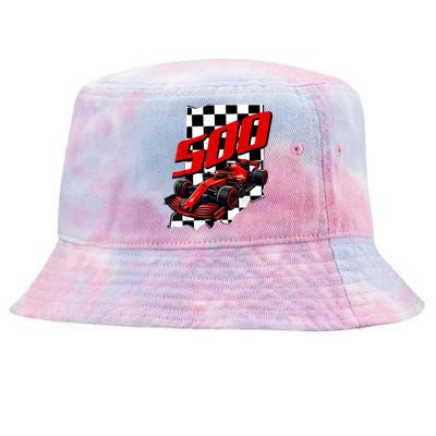 Indianapolis Indiana State 500 Race Car Formula Racing Car Gift Tie-Dyed Bucket Hat