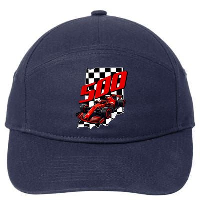 Indianapolis Indiana State 500 Race Car Formula Racing Car Gift 7-Panel Snapback Hat