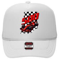 Indianapolis Indiana State 500 Race Car Formula Racing Car Gift High Crown Mesh Back Trucker Hat