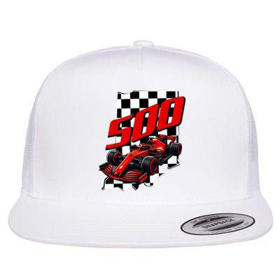 Indianapolis Indiana State 500 Race Car Formula Racing Car Gift Flat Bill Trucker Hat