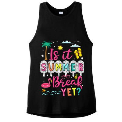 Is It Summer Break Yet Teacher Student Last Day Of School Ladies PosiCharge Tri-Blend Wicking Tank