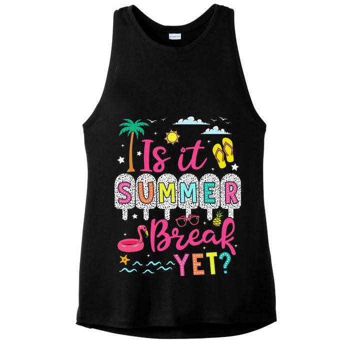 Is It Summer Break Yet Teacher Student Last Day Of School Ladies PosiCharge Tri-Blend Wicking Tank
