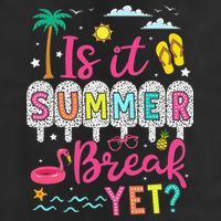 Is It Summer Break Yet Teacher Student Last Day Of School 7 Panel Mesh Trucker Snapback Hat
