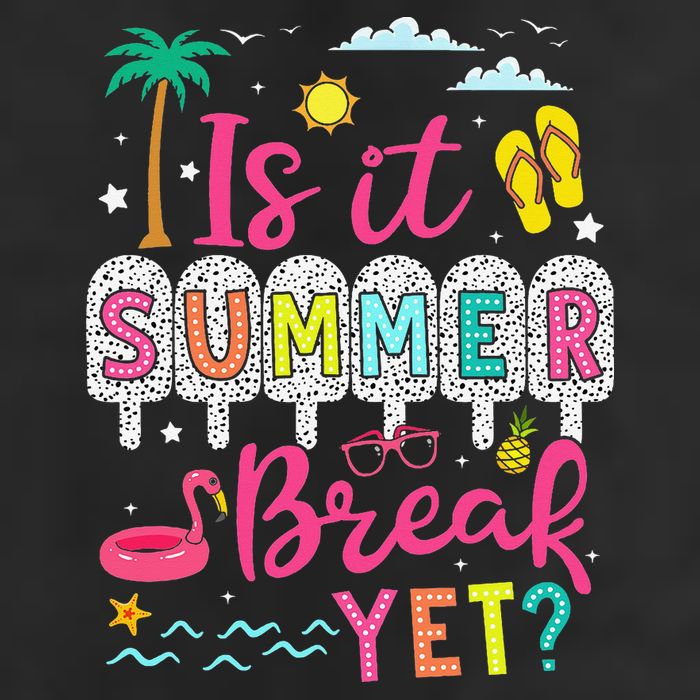 Is It Summer Break Yet Teacher Student Last Day Of School 7 Panel Mesh Trucker Snapback Hat