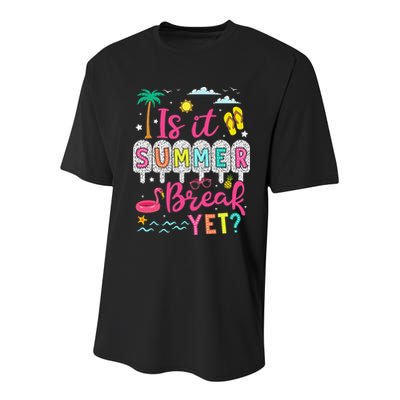 Is It Summer Break Yet Teacher Student Last Day Of School Youth Performance Sprint T-Shirt