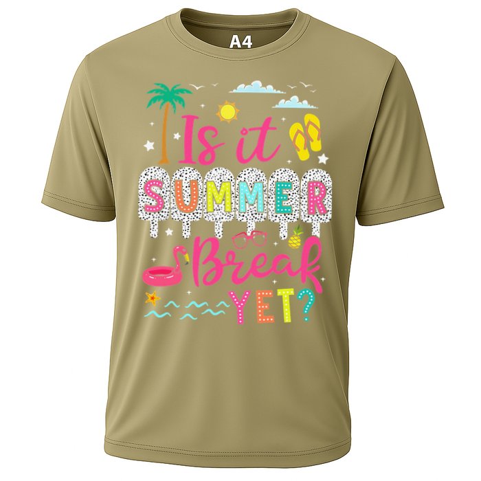 Is It Summer Break Yet Teacher Student Last Day Of School Cooling Performance Crew T-Shirt