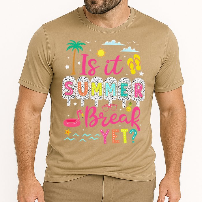 Is It Summer Break Yet Teacher Student Last Day Of School Cooling Performance Crew T-Shirt
