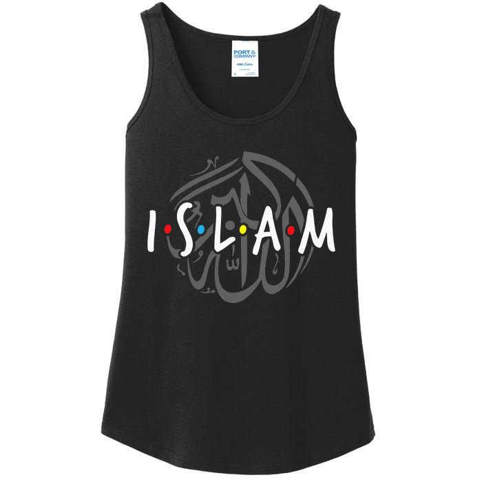 Islam Islamic Symbol Religion Muslim Allah Ramadan Arabic Ladies Essential Tank