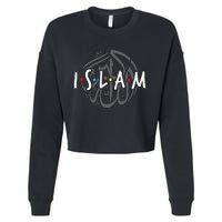 Islam Islamic Symbol Religion Muslim Allah Ramadan Arabic Cropped Pullover Crew