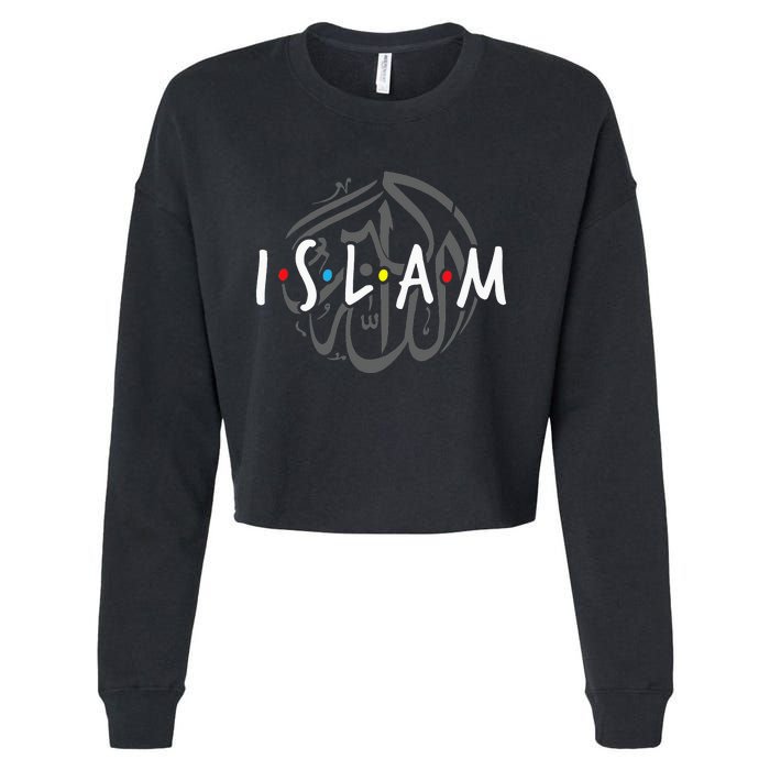 Islam Islamic Symbol Religion Muslim Allah Ramadan Arabic Cropped Pullover Crew