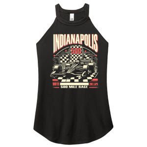 Indianapolis Indiana State 500 Race Car Formula Racing Car Women’s Perfect Tri Rocker Tank