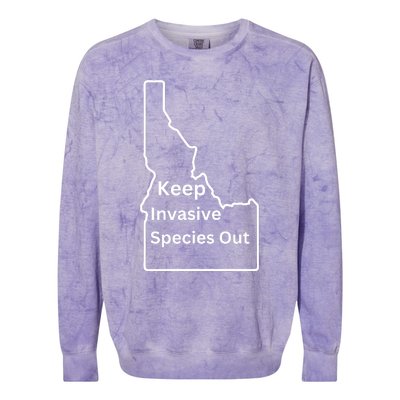 Idaho Invasive Species Out Colorblast Crewneck Sweatshirt