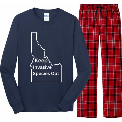 Idaho Invasive Species Out Long Sleeve Pajama Set