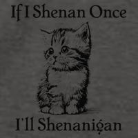 If I Shenan Once ILl Shenanigan Cute Cat St Patricks Day Vector Backpack